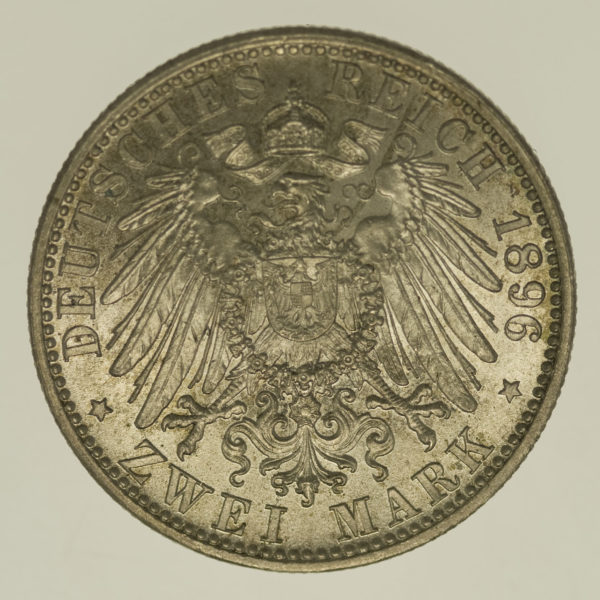 deutsches-kaiserreich-ab-1871-deutsche-silbermuenzen - Bayern Otto 2 Mark 1896