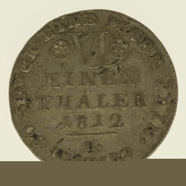 altdeutschland-deutsche-silbermuenzen - Westfalen Hieronymus Napoleon 1/6 Taler 1812
