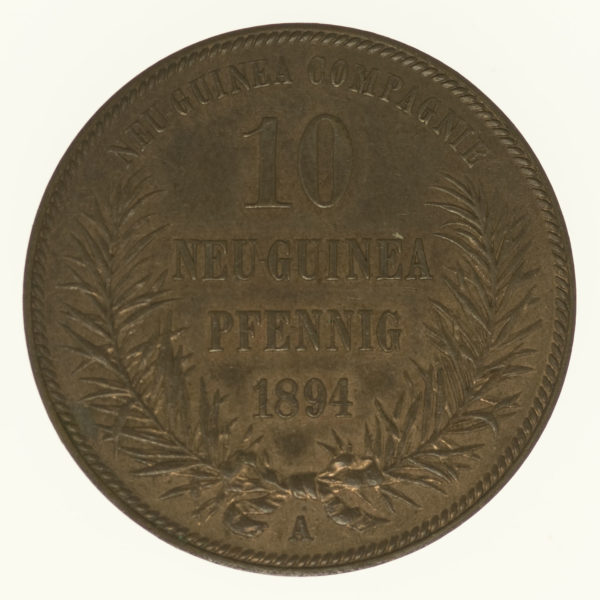 deutsche-kolonien-deutsche-silbermuenzen - Deutsch Neu Guinea Wilhelm II. 10 Pfennig 1894