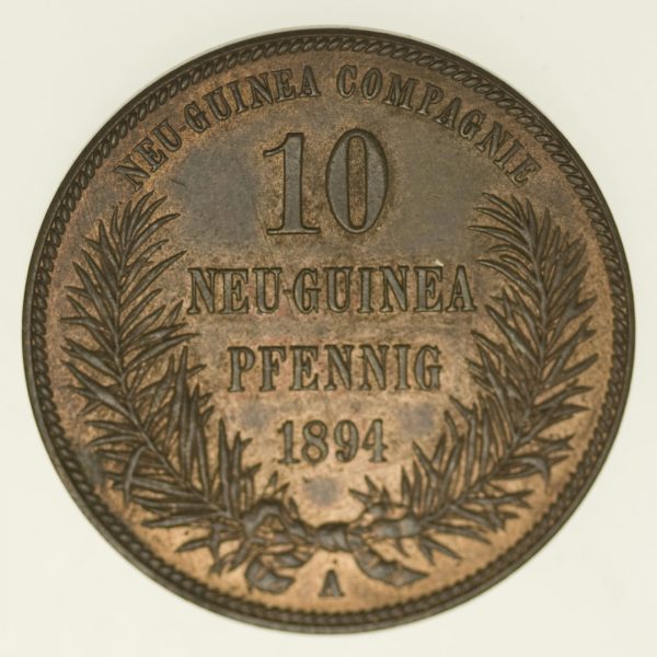 deutsche-kolonien-deutsche-silbermuenzen - Deutsch Neu Guinea Wilhelm II. 10 Pfennig 1894