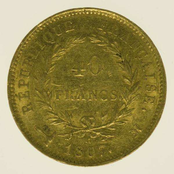 frankreich - Frankreich Napoleon I. 40 Francs 1807 M