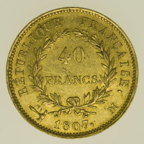 frankreich - Frankreich Napoleon I. 40 Francs 1807 M