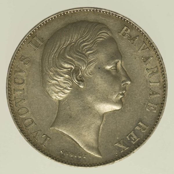 altdeutschland-deutsche-silbermuenzen - Bayern Ludwig II. Vereinstaler o.J.