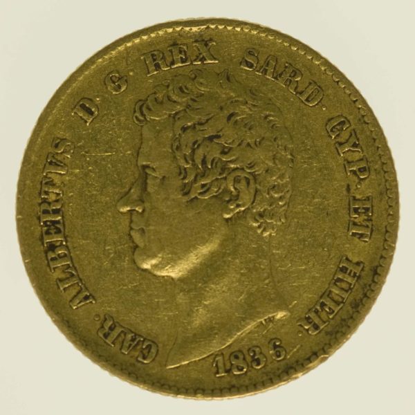 italien - Italien Sardinien Karl Albert 20 Lire 1836