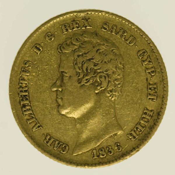 italien - Italien Sardinien Karl Albert 20 Lire 1836