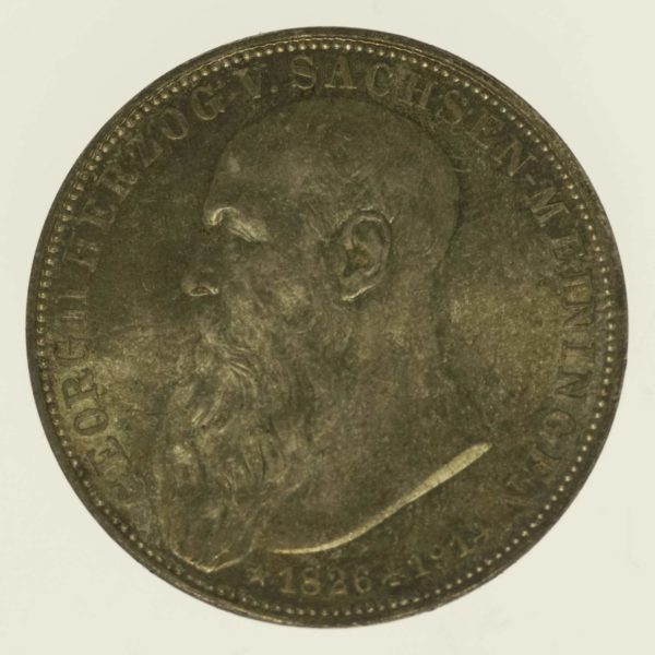 deutsches-kaiserreich-ab-1871-deutsche-silbermuenzen - Sachsen Meiningen Georg II. 3 Mark 1915