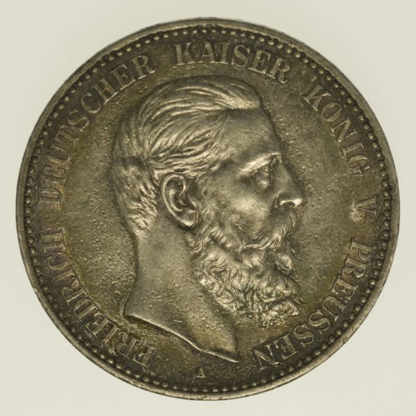 deutsches-kaiserreich-ab-1871-deutsche-silbermuenzen - Preussen Friedrich III. 5 Mark 1888