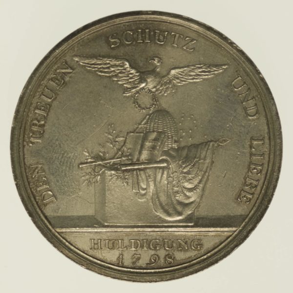 altdeutschland-deutsche-silbermuenzen - Preussen Friedrich Wilhelm III. Silbermedaille 1798