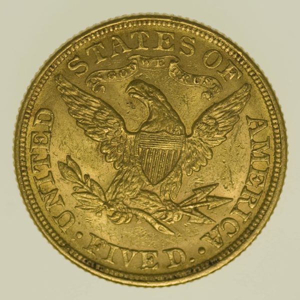 usa - USA 5 Dollars 1880 Liberty / Kopf