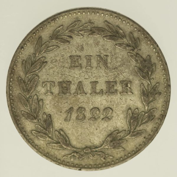 altdeutschland-deutsche-silbermuenzen - Hessen Kassel Wilhelm II. Taler 1822