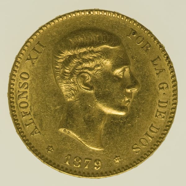 spanien - Spanien Alfonso XII. 25 Pesetas 1879 / 18-79