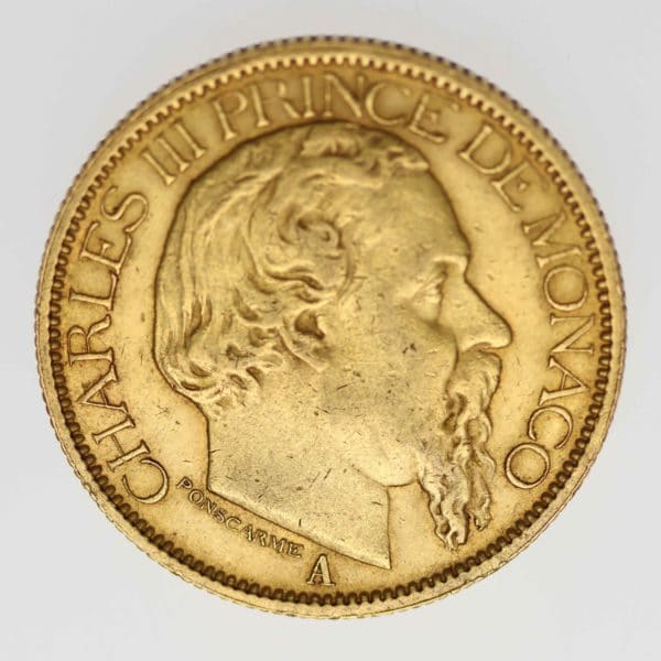 monaco - Monaco Charles III. 100 Francs 1886