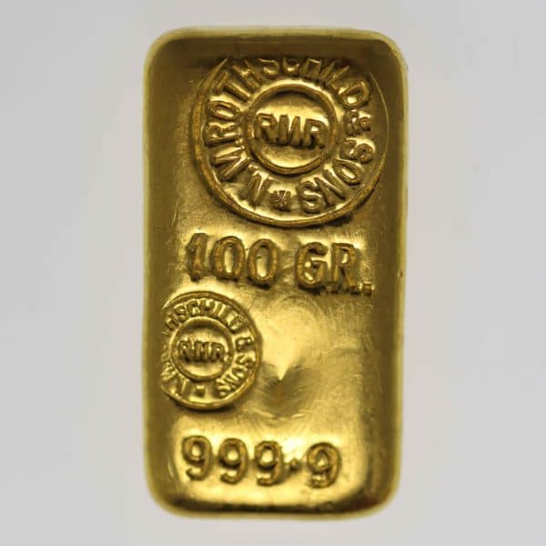 goldbarren - Goldbarren 100 Gramm Großbritannien N.M. Rothschild & Sons Limited