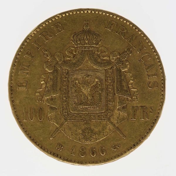 frankreich - Frankreich Napoleon III. 100 Francs 1866 BB