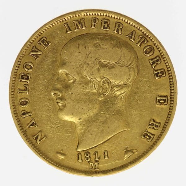 italien - Italien Napoleon I. 40 Lire 1811 M