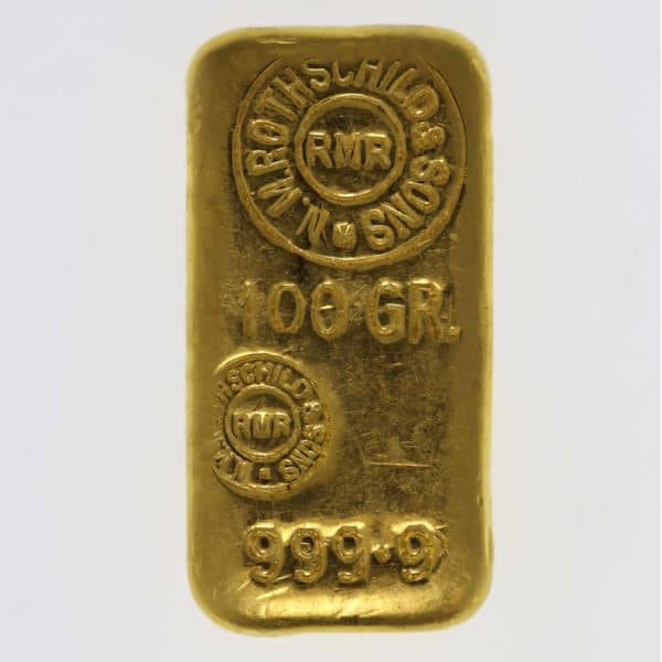 goldbarren - Goldbarren 100 Gramm Großbritannien N.M. Rothschild & Sons Limited