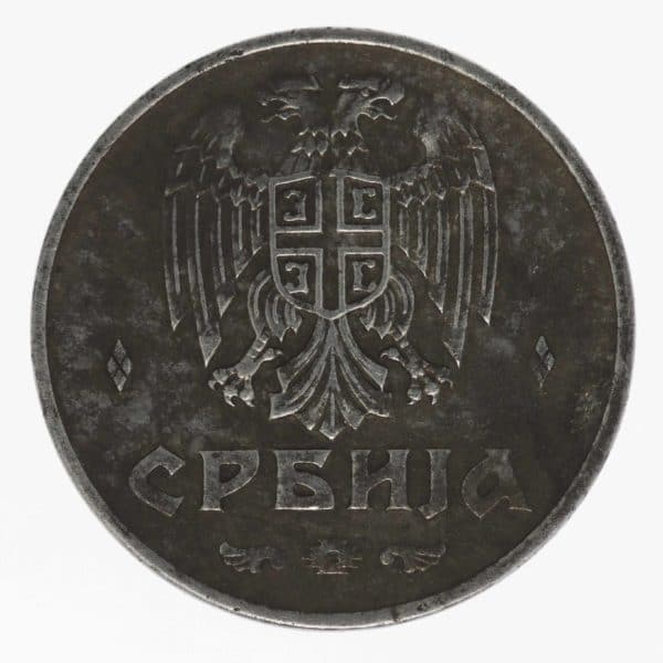 serbien-silbermuenzen-uebriges-europa - Serbien 2 Dinara 1942