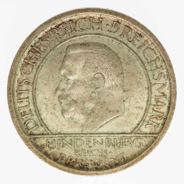weimarer-republik-deutsche-silbermuenzen - Weimarer Republik 5 Reichsmark 1929 F Schwurhand