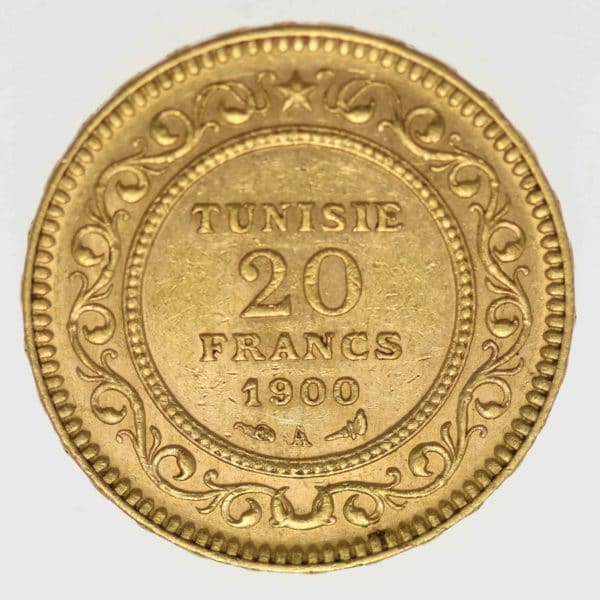 tunesien - Tunesien Ali Bey 20 Francs 1900