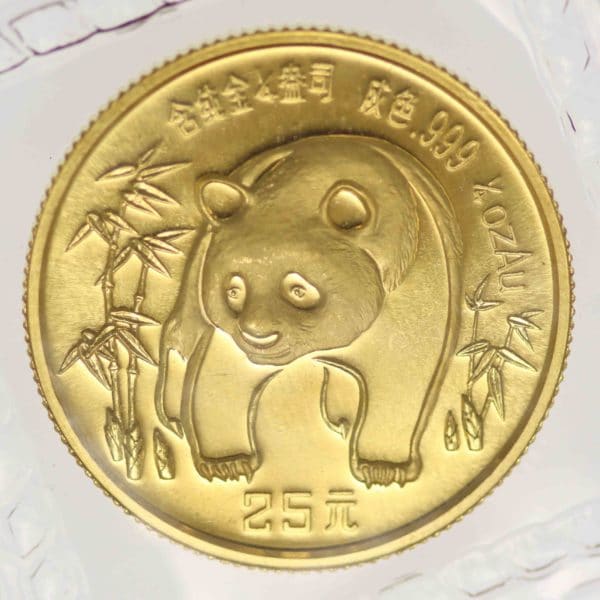 china - China Panda 25 Yuan 1986 1/4 Unze