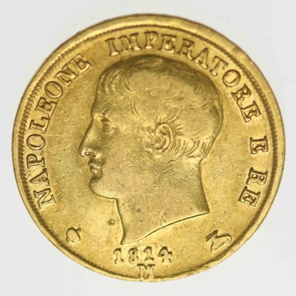 italien - Italien Napoleon I. 20 Lire 1814 M