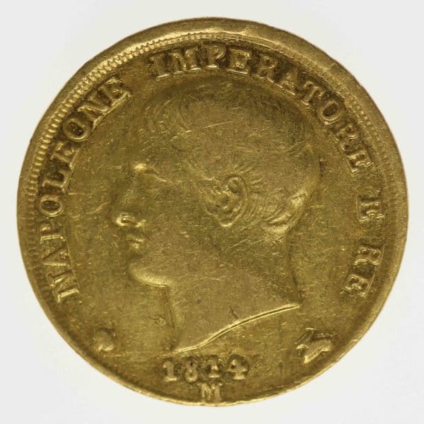 italien - Italien Napoleon I. 20 Lire 1814 M