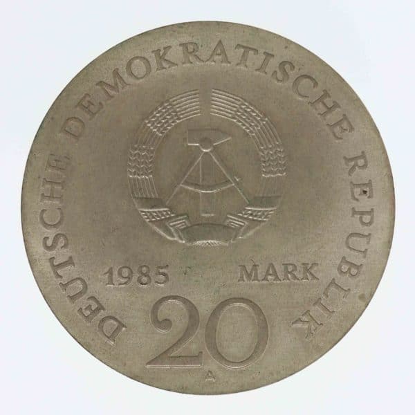 ddr-deutsche-silbermuenzen - DDR 20 Mark 1985 Arndt