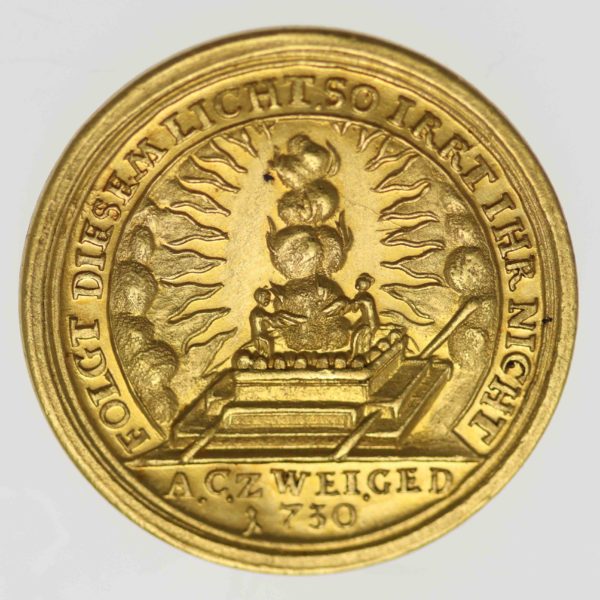 altdeutschland - Nürnberg Stadt Goldmedaille zu einem Dukaten 1730