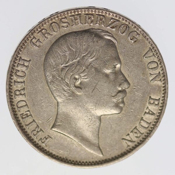 altdeutschland-deutsche-silbermuenzen - Baden Friedrich I. Vereinstaler 1860