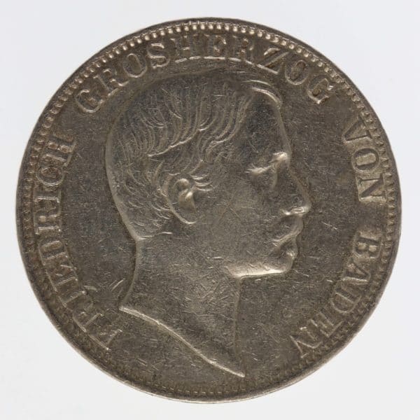 altdeutschland-deutsche-silbermuenzen - Baden Friedrich I. Vereinstaler 1860