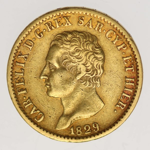 italien - Italien Sardinien Karl Felix 20 Lire 1829