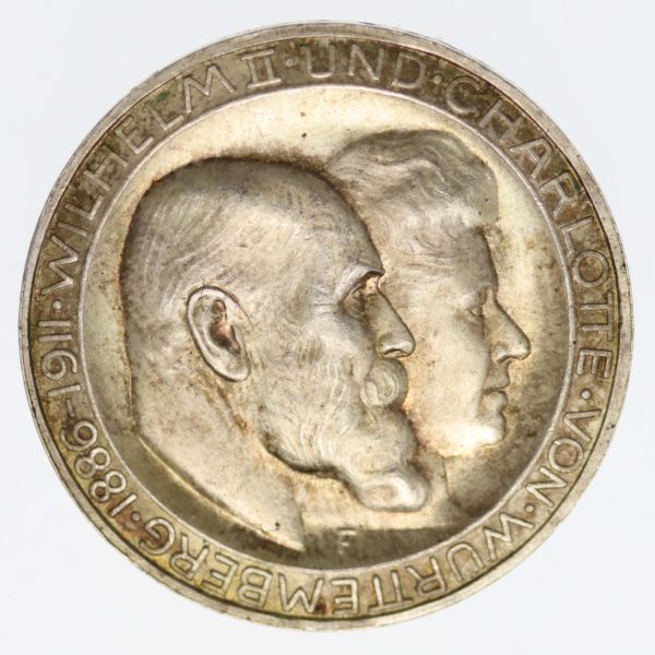 deutsches-kaiserreich-ab-1871-deutsche-silbermuenzen - Württemberg Wilhelm II. 3 Mark 1911