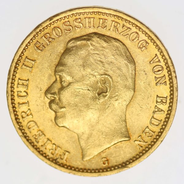 deutsches-kaiserreich-ab-1871 - Baden Friedrich II. 20 Mark 1911