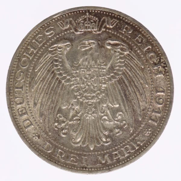 deutsches-kaiserreich-ab-1871-deutsche-silbermuenzen - Preussen Wilhelm II. 3 Mark 1911