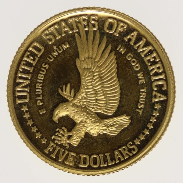 usa - USA 5 Dollars 1986