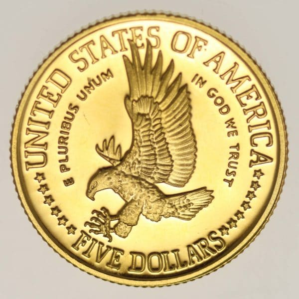 usa - USA 5 Dollars 1986