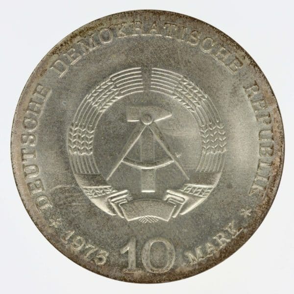 ddr-deutsche-silbermuenzen - DDR 10 Mark 1975 Schweitzer