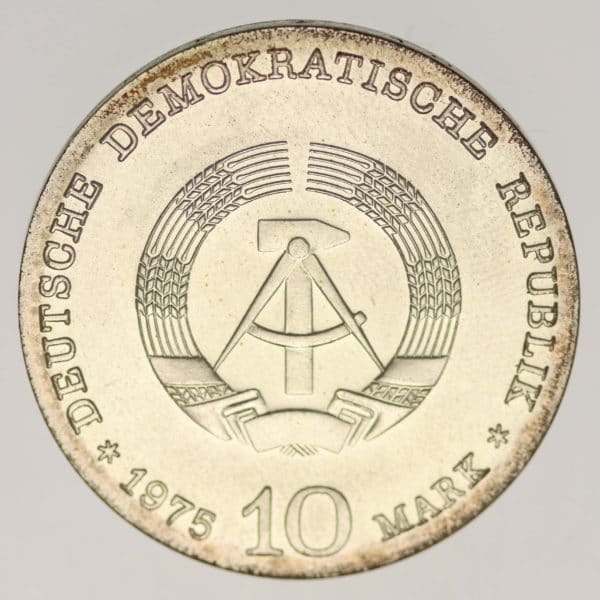 ddr-deutsche-silbermuenzen - DDR 10 Mark 1975 Schweitzer