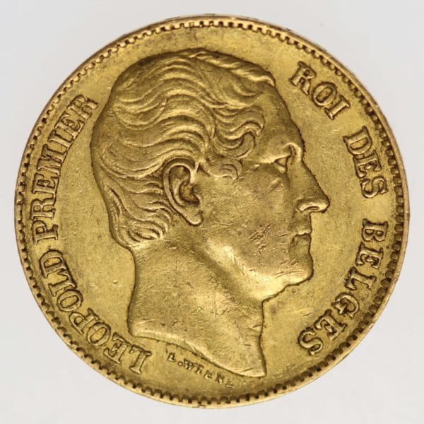 belgien - Belgien Leopold I. 20 Francs 1865