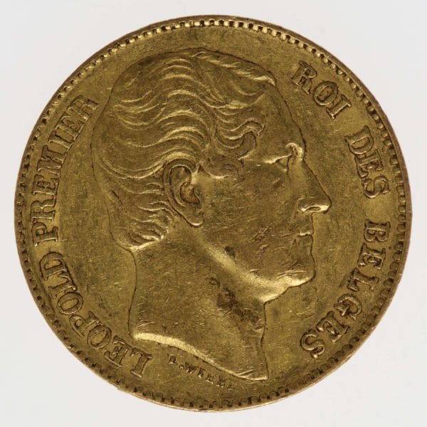 belgien - Belgien Leopold I. 20 Francs 1865