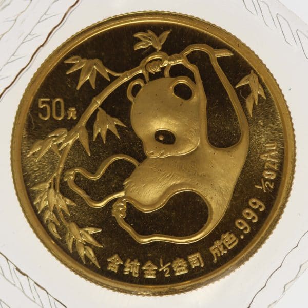 china - China Panda 50 Yuan 1985 1/2 Unze