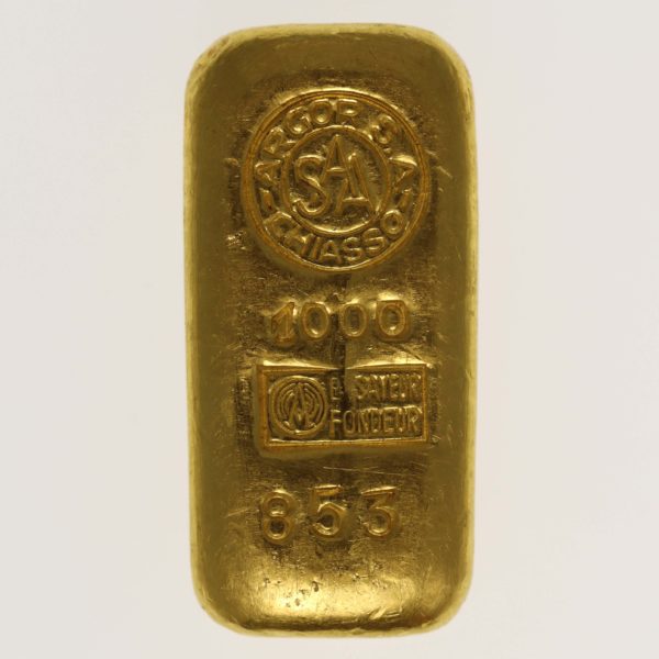 goldbarren - Goldbarren 100 Gramm Schweiz Argor S.A. Chiasso