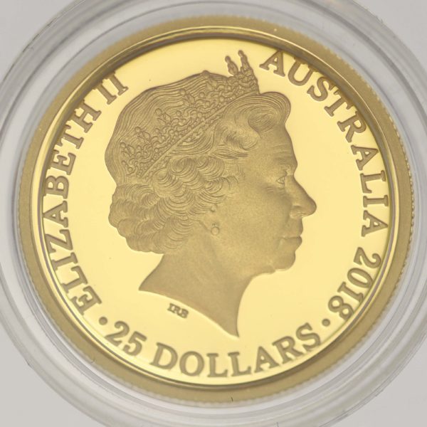 australien - Australien Elisabeth II. 25 Dollars 2018 Kangaroo at Sunset 1/5 OZ
