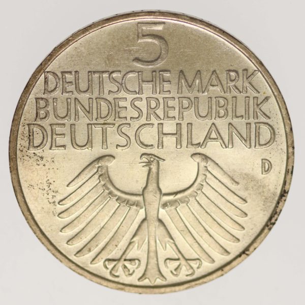 brd-deutsche-silbermuenzen - BRD 5 Mark 1952 Germanisches Museum