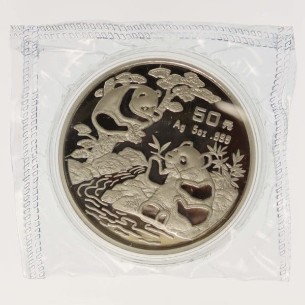 china-silbermuenzen-uebrige-welt - China Panda 50 Yuan 1994 5 Unzen