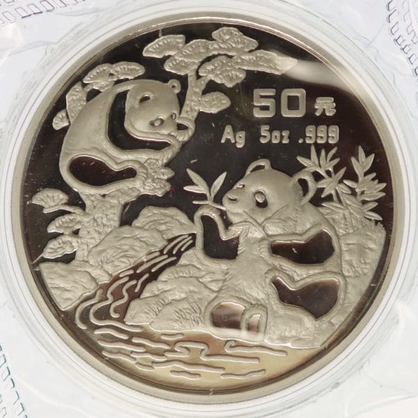 china-silbermuenzen-uebrige-welt - China Panda 50 Yuan 1994 5 Unzen