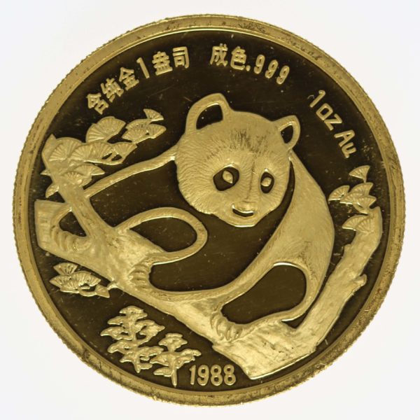 china - China Panda 1 Unze 1988 Coin Show Munich
