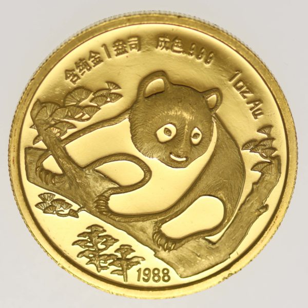 china - China Panda 1 Unze 1988 Coin Show Munich