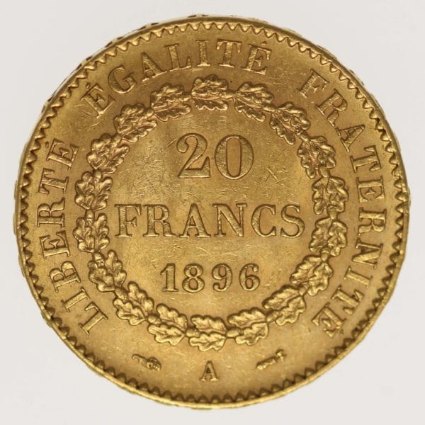 frankreich - Frankreich 20 Francs 1896 A
