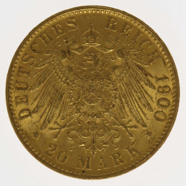 deutsches-kaiserreich-ab-1871 - Hamburg Stadtwappen 20 Mark 1900